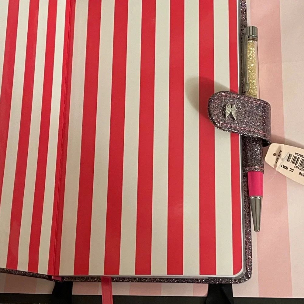 Victoria's Secret Pink Sparkle Angel Journal Diary W/ Sparkle Pen Note Pad